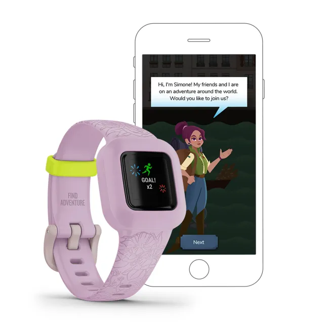 Garmin - Vivofit Jr. 3 - Lilac Floral - ceas copii