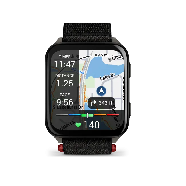Garmin - Venu X1 - smartwatch cu GPS și AMOLED - Negru cu spate din titan argintiu și curea din nailon ComfortFit neagră