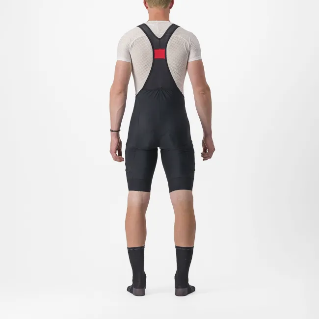 Castelli - pantaloni ciclism scurti cu bretele - Unlimited Cargo Bibshort - 15-35 gr C - negru