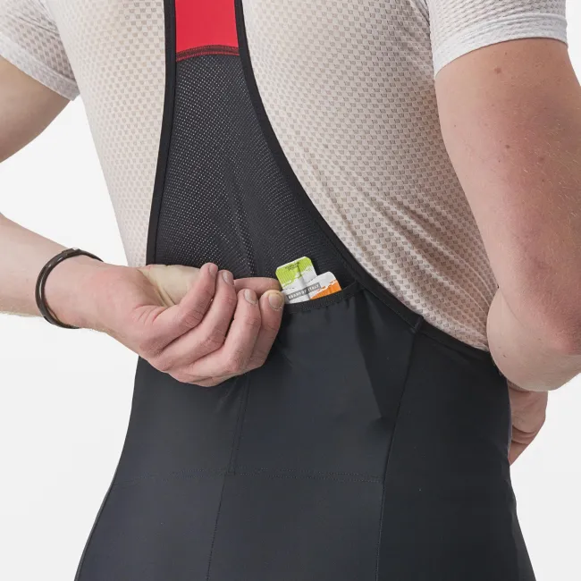 Castelli - pantaloni ciclism scurti cu bretele - Unlimited Cargo Bibshort - 15-35 gr C - negru