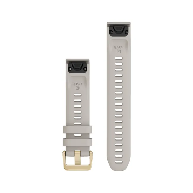 Garmin curea silicon QuickFit 20 - crem Light Sand cu parte extra lunga pentru Fenix 5s/ 6s/ 7s D2 Delta S