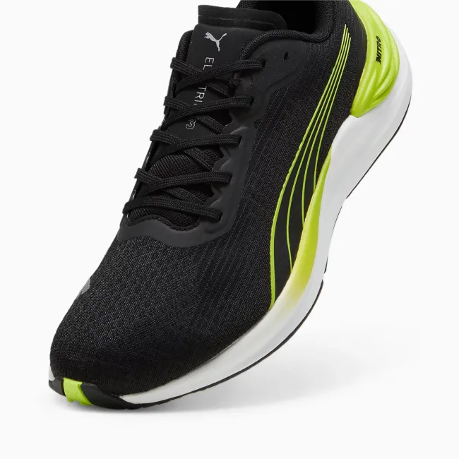 Puma - pantofi alergare pentru barbati Electrify NITRO 3 - negru verde fluo Lime Pow alb