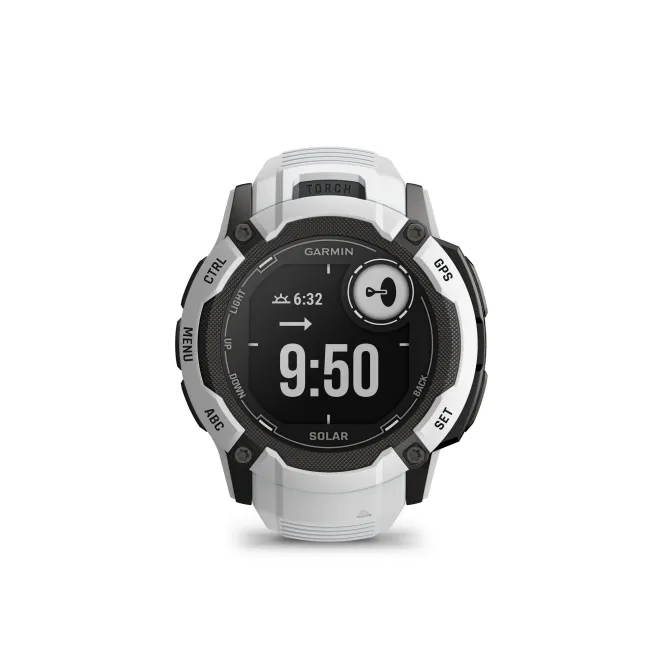 Garmin Instinct 2X Solar - smartwatch robust cu GPS - Alb Ceramic