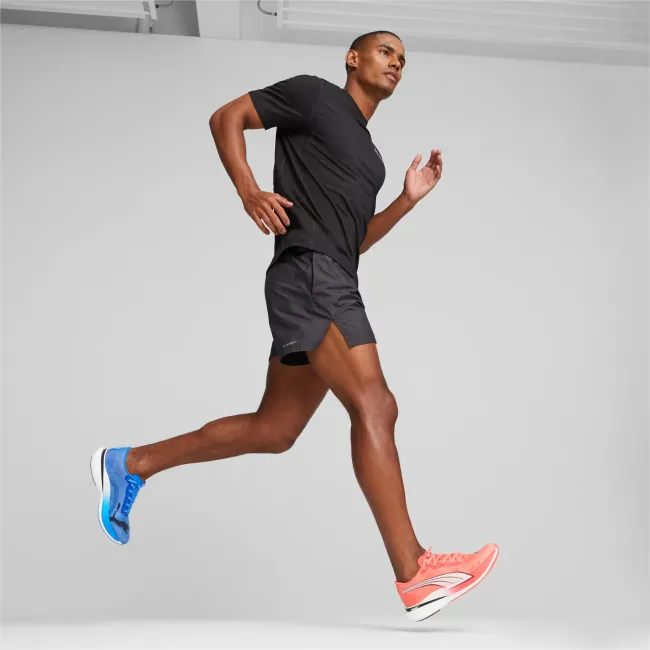 Puma - pantofi alergare pentru barbati Deviate Nitro Elite 2 - roz portocaliu orhidee albastru ultra alb