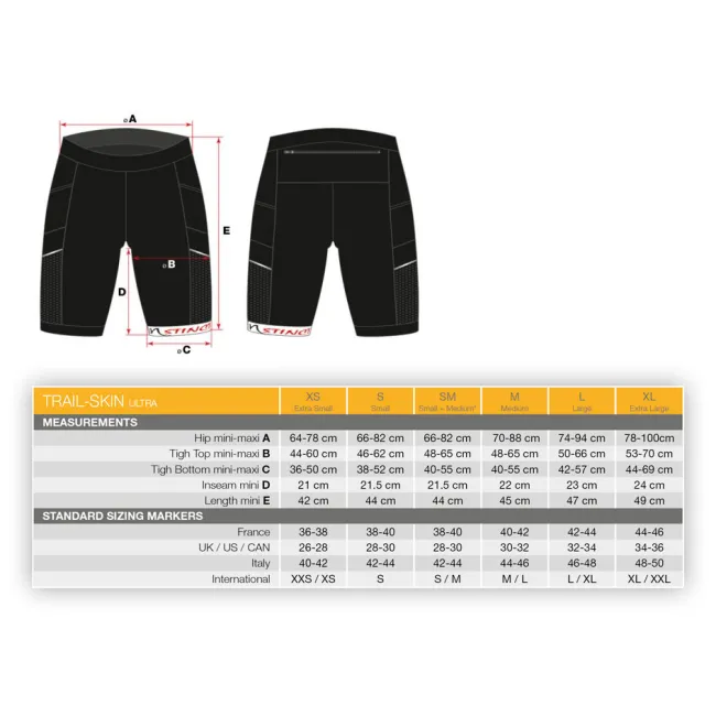 Instinct - Trail Short Ultra Race - 2-in-1 unisex - negru
