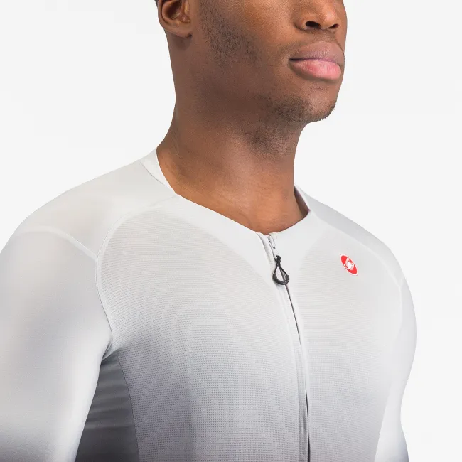 Castelli - tricou ciclism maneca scurta tailored fit cu protectie solara - Upf Jersey - 20-38 gr C - gri argintiu