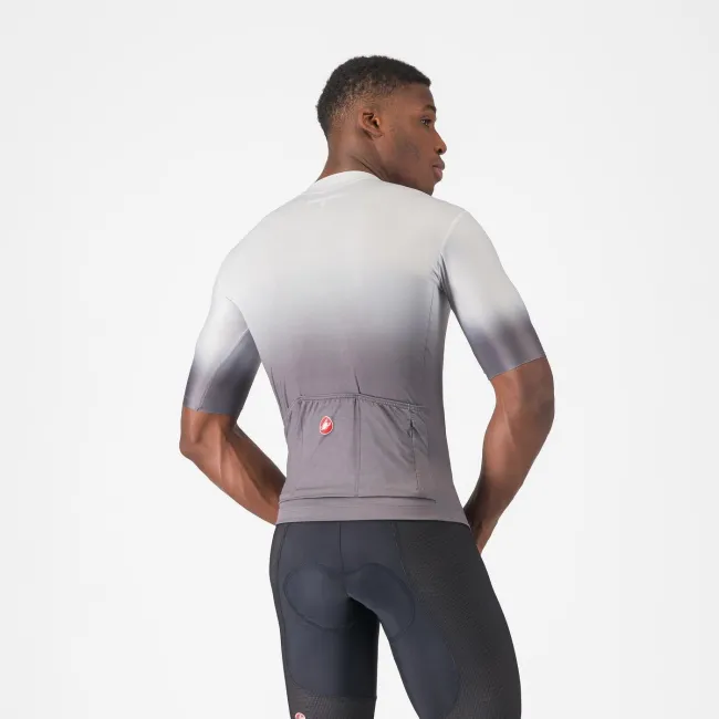 Castelli - tricou ciclism maneca scurta tailored fit cu protectie solara - Upf Jersey - 20-38 gr C - gri argintiu