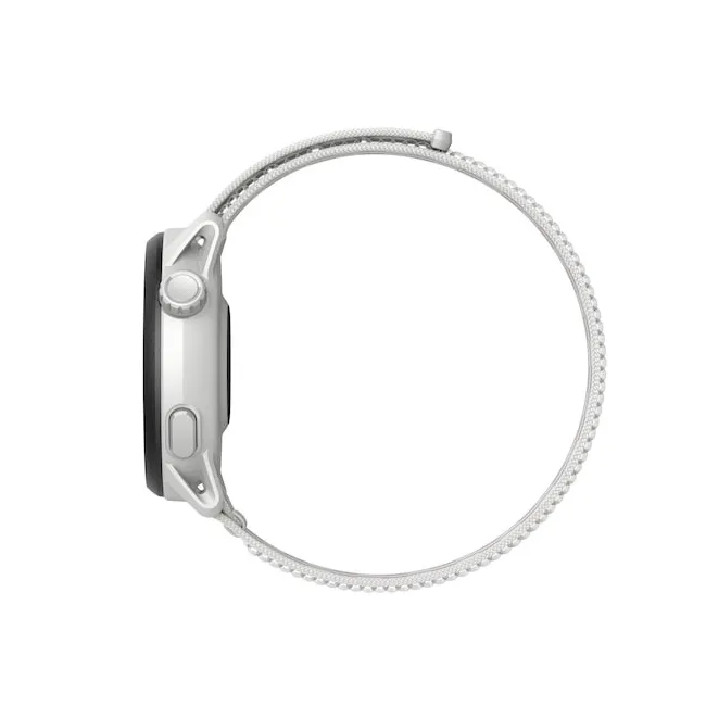 Coros - Pace 3 - ceas multisport GPS - alb rosu gri - curea alba/nailon