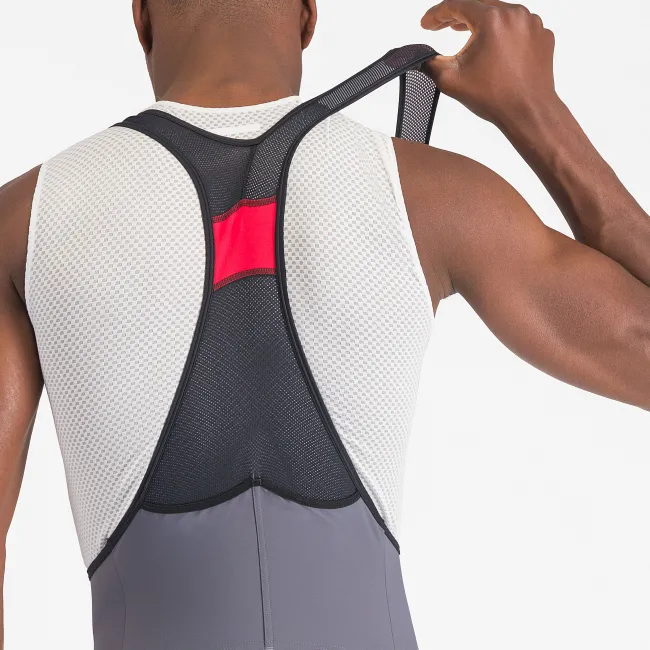 Castelli - pantaloni ciclism scurti cu bretele - Unlimited Cargo Bibshort - 15-35 gr C - gri inchis Smokey