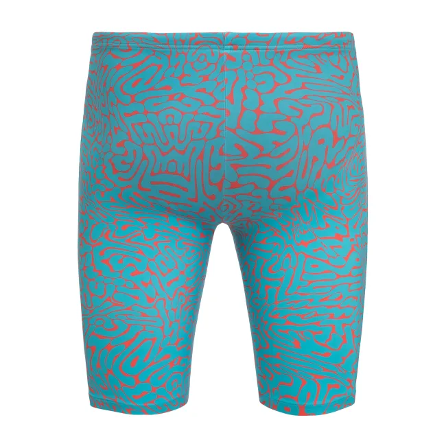 Orca - costum inot pentru barbati tip jammer - albastru deschis portocaliu