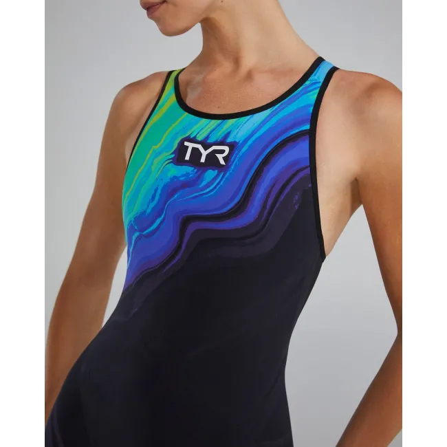 TYR - costum intreg tehnic - VENZO Open Back Volconyx W - lime | bleumarin