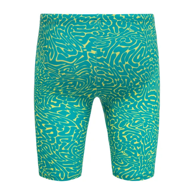 Orca - costum inot pentru barbati tip jammer - verde turcoaz galben