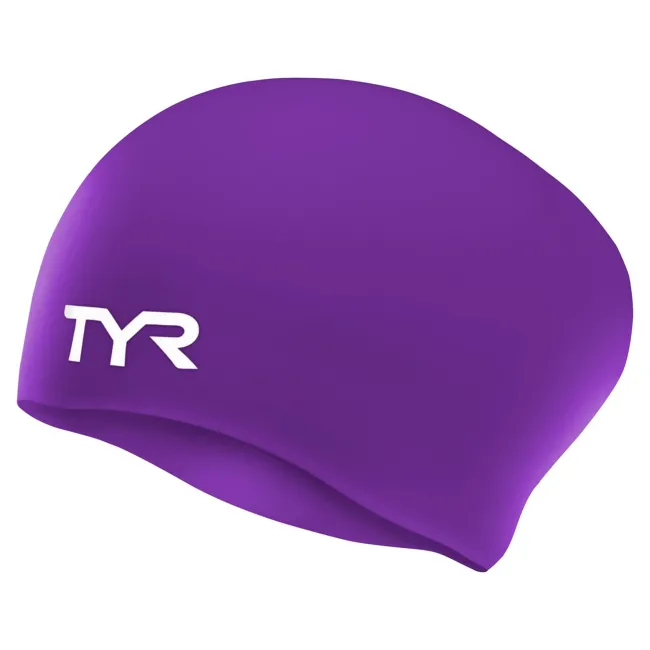 TYR - casca inot silicon par lung - Long Hair Silicon Cap - mov