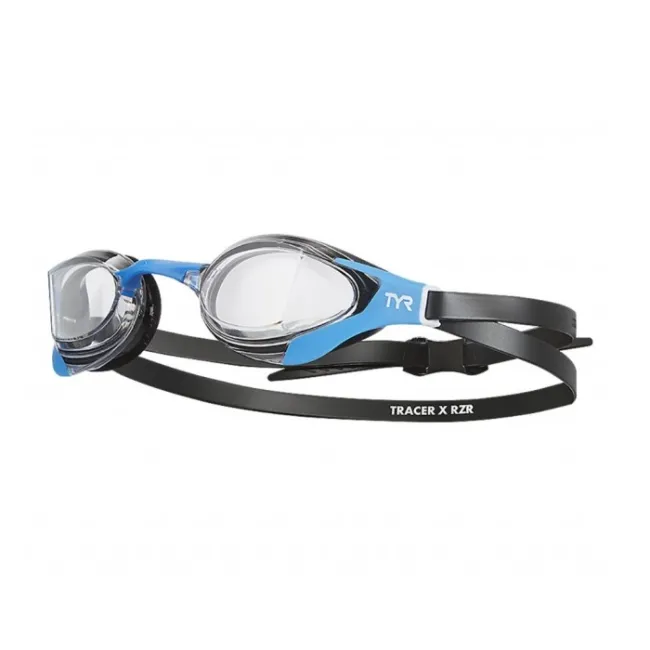 TYR - ochelari inot performanta - TRACER-X RZR Racing Goggles - transparent | albastru