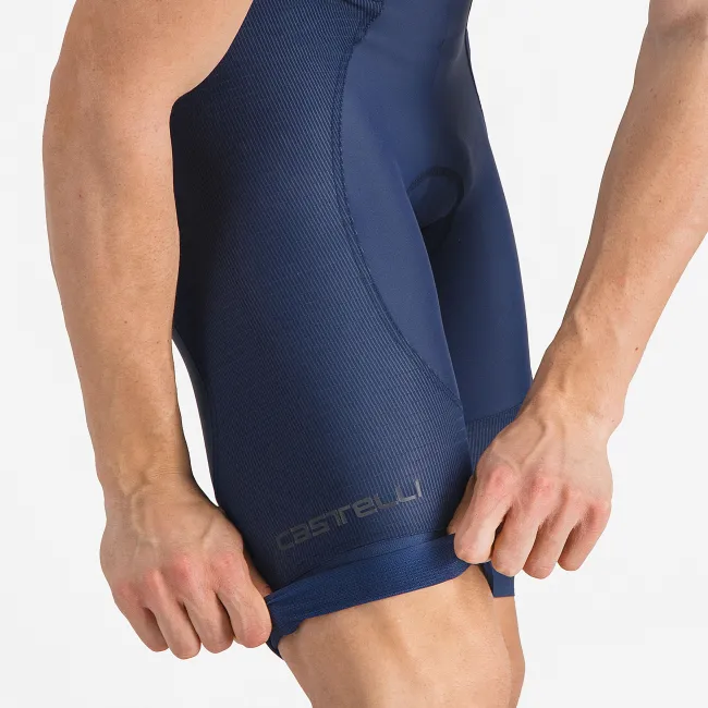 Castelli - pantaloni ciclism scurti cu bretele - A/C Bibshort - 22-40 gr C - albastru belgian