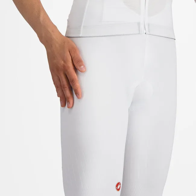 Castelli - pantaloni ciclism scurti cu bretele - Free Aero Race S Bibshort - alb