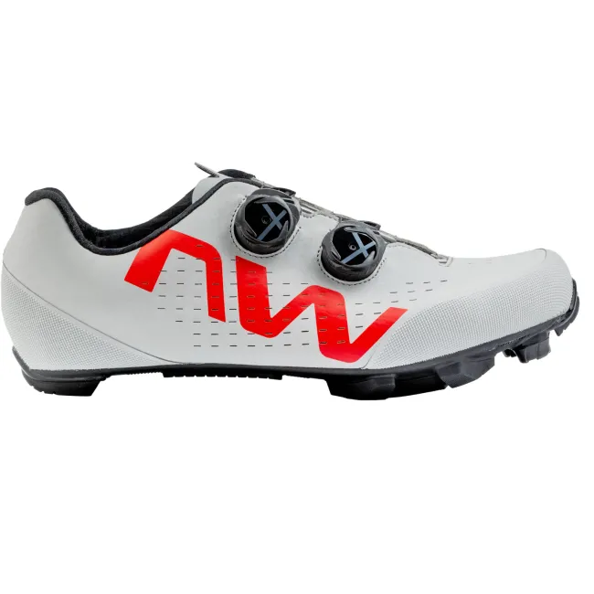 Northwave - pantofi ciclism MTB XC - Rebel 3 - Light Grey | Red Fluo