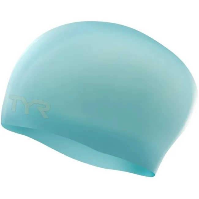 TYR - casca inot silicon par lung - Long Hair Silicon Cap - albastru deschis