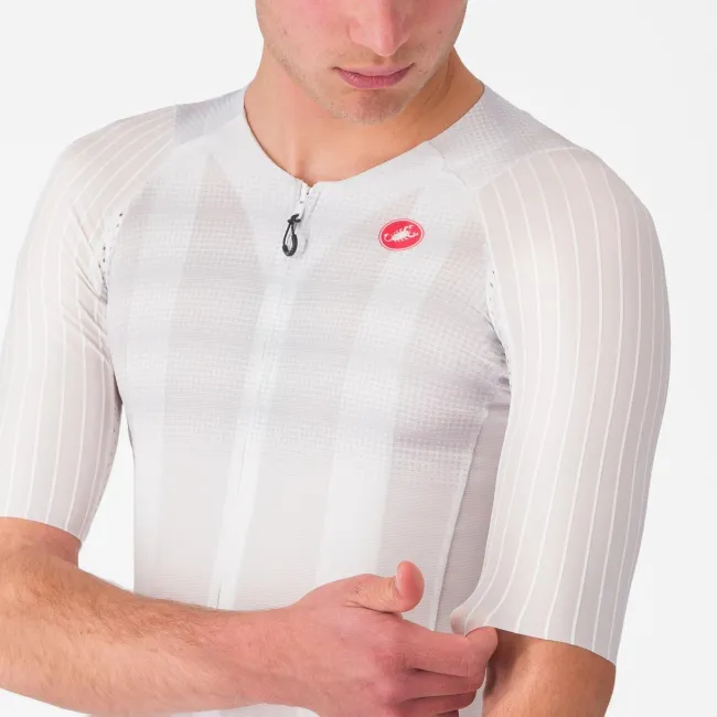 Castelli - tricou ciclism maneca scurta race fit - Aero Race 8S Jersey - 18-36 gr C - alb