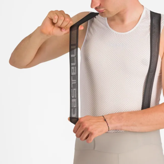 Castelli - pantaloni ciclism scurti cu bretele - Espresso Bibshort - 15-35 gr C - argila