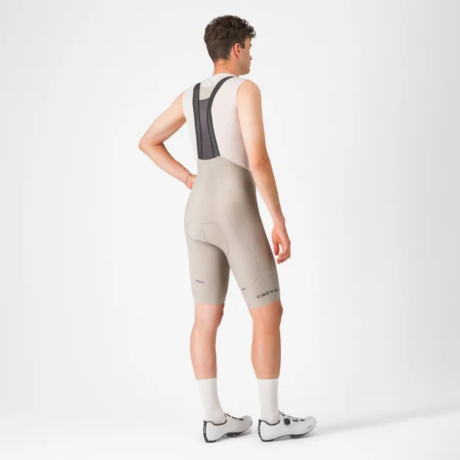 Castelli - pantaloni ciclism scurti cu bretele - Espresso Bibshort - 15-35 gr C - argila
