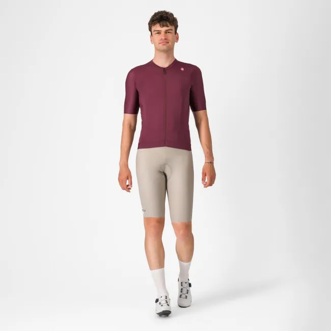 Castelli - pantaloni ciclism scurti cu bretele - Espresso Bibshort - 15-35 gr C - argila