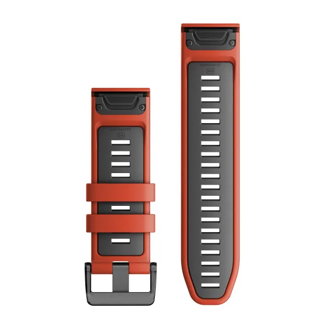 Garmin QuickFit 26 - curea silicon - rosu Flame | gri