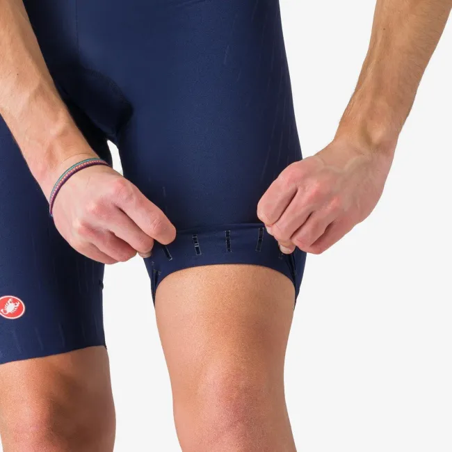 Castelli - pantaloni ciclism scurti cu bretele - Free Aero Race S Bibshort - albastru belgian