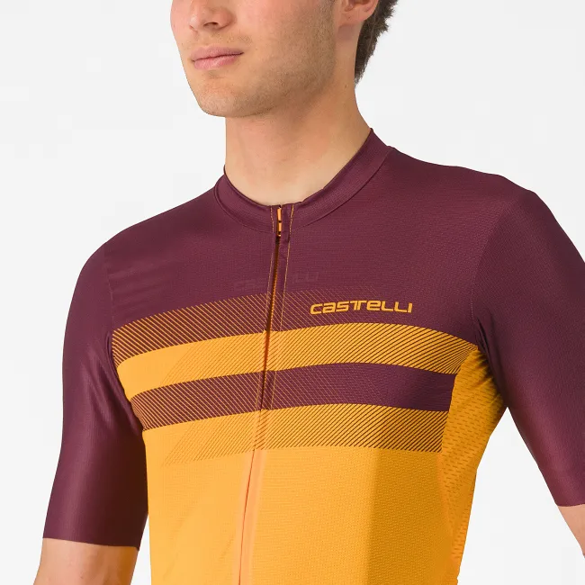 Castelli - tricou ciclism maneca scurta regular fit - Simbolo Jersey - portocaliu | bordo