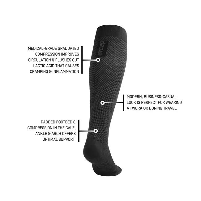 CEP - sosete compresie inalte - Business Compression Socks - Tall v2 - Black