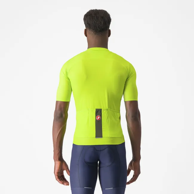 Castelli - tricou ciclism maneca scurta regular fit - Prologo Lite Jersey - 16-38 gr C - verde lime | verde inchis