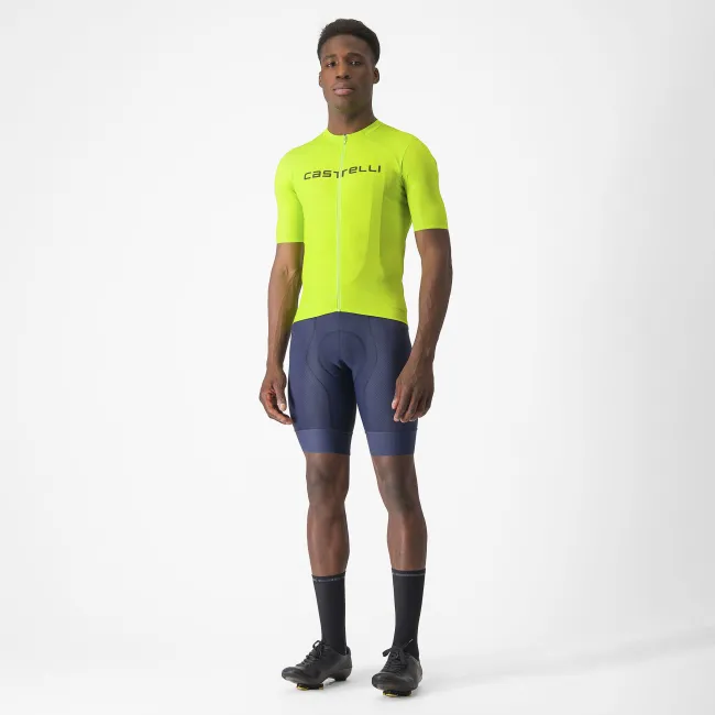Castelli - tricou ciclism maneca scurta regular fit - Prologo Lite Jersey - 16-38 gr C - verde lime | verde inchis