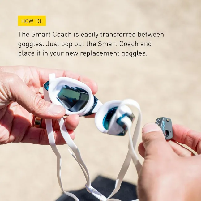 Finis - ochelari inot adulti Smart Google - alb gri inchis fumuriu