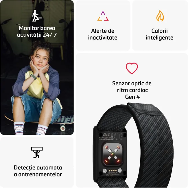 Polar Loop – Brățară inteligentă de monitorizare a activității - maro cupru