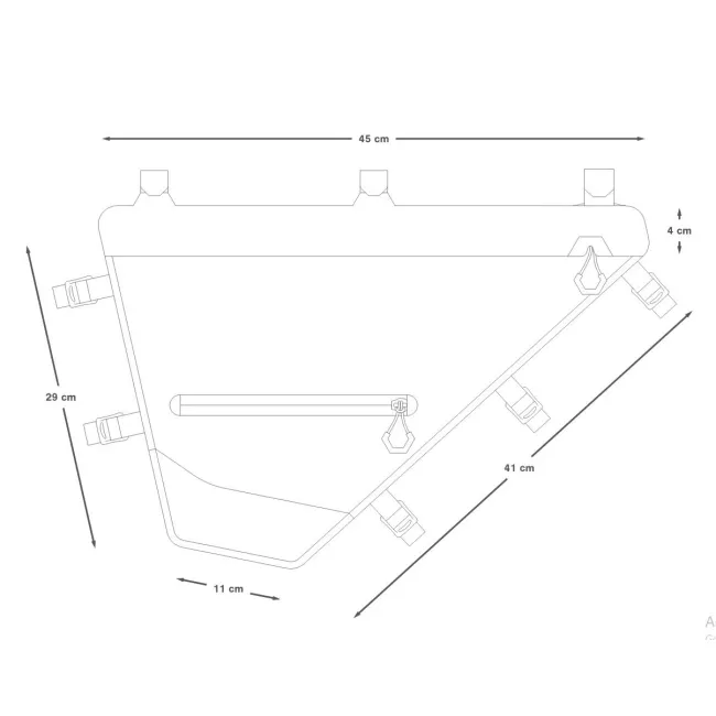 Apidura - geanta cadru bicicleta Expedition Full Frame Pack 7.5 litri - gri negru galben
