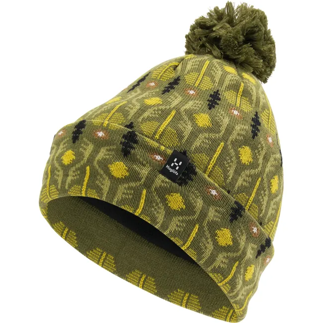 Caciulă Haglöfs Mountain Jaquard Beanie – Olive Green Pattern