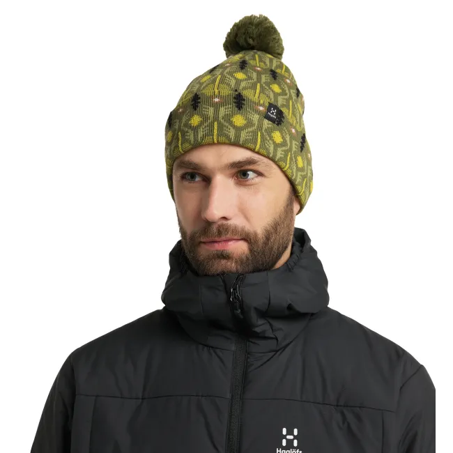 Caciulă Haglöfs Mountain Jaquard Beanie – Olive Green Pattern