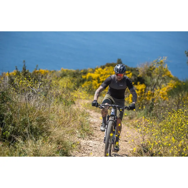 Northwave - Tricou ciclism maneca scurta pentru barbati Storm Air jersey - gri inchis galben fluo