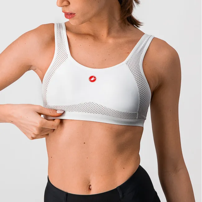 Castelli - bustiera ciclism Rosso Corsa Bra - alb