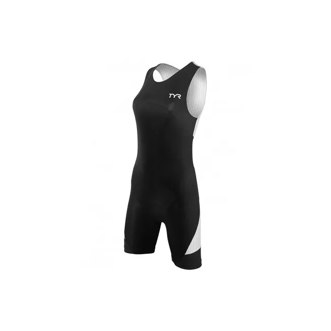 TYR - Trisuit Carbon W Fem Back Zip - negru alb