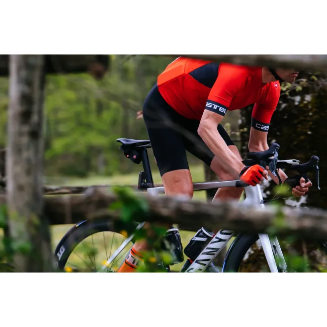 Castelli - tricou ciclism barbati cu maneca scurta Entrata VI jersey - alb negru rosu