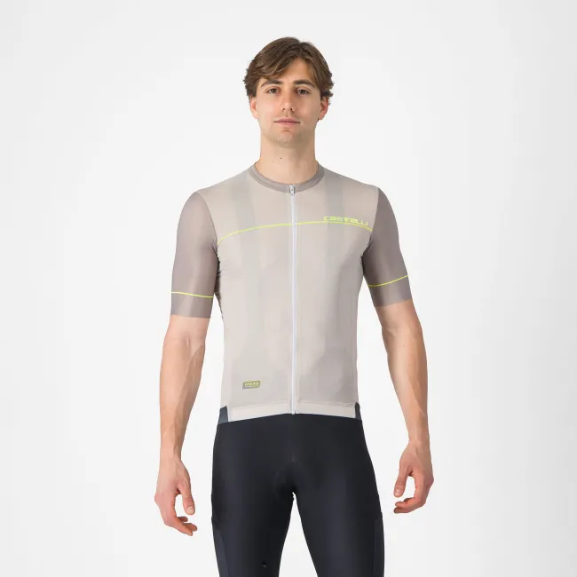 Castelli - tricou ciclism maneca scurta regular fit - Unlimited Endurance 2 Jersey - argintiu | verde lime