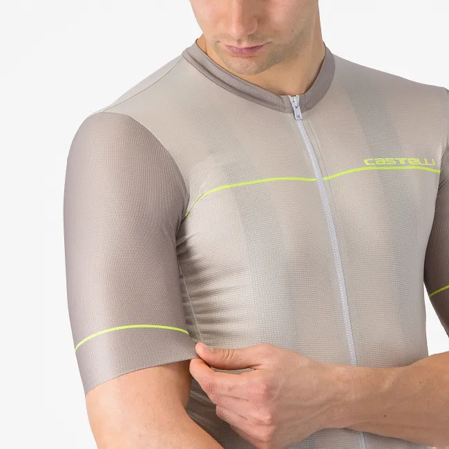 Castelli - tricou ciclism maneca scurta regular fit - Unlimited Endurance 2 Jersey - argintiu | verde lime