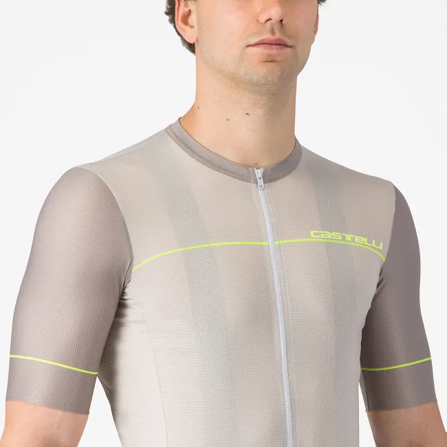 Castelli - tricou ciclism maneca scurta regular fit - Unlimited Endurance 2 Jersey - argintiu | verde lime