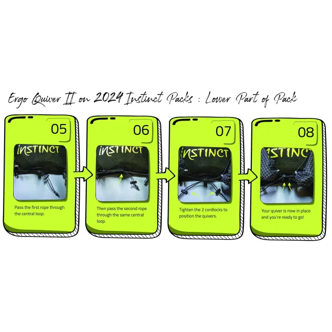 Instinct - suport bete pentru rucsac - Ergo Quiver II