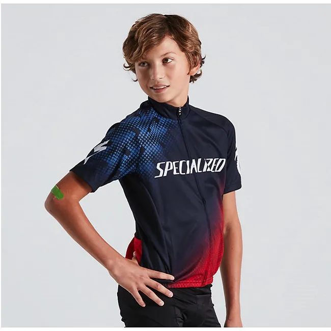 Specialized - tricou ciclism maneca scurta pentru copii - RBX Comp Youth SS jersey - bleumarin rosu