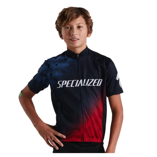 Specialized - tricou ciclism maneca scurta pentru copii - RBX Comp Youth SS jersey - bleumarin rosu