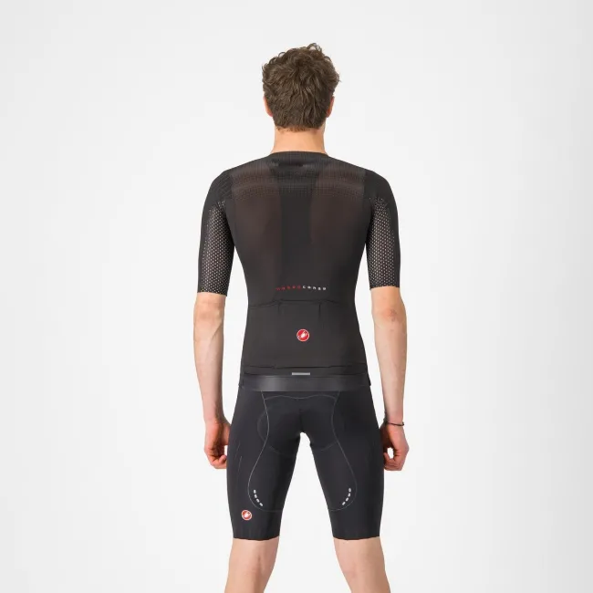 Castelli - pantaloni ciclism scurti cu bretele - Free Aero Race S Bibshort - negru
