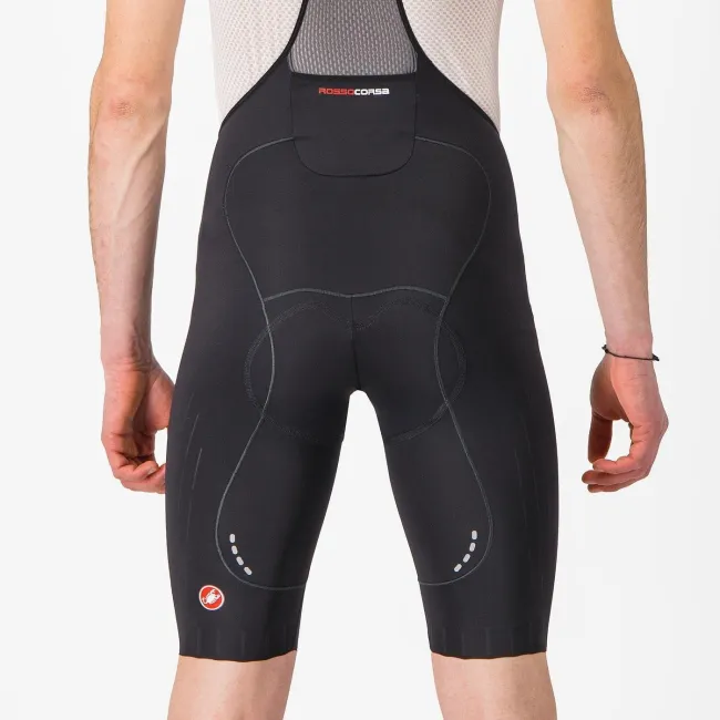 Castelli - pantaloni ciclism scurti cu bretele - Free Aero Race S Bibshort - negru