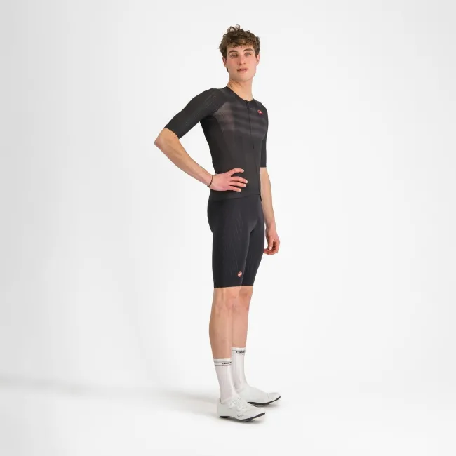 Castelli - pantaloni ciclism scurti cu bretele - Free Aero Race S Bibshort - negru